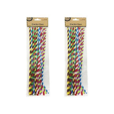 15 Pack 2 Tone Chenille Stems - 30cm - The Base Warehouse
