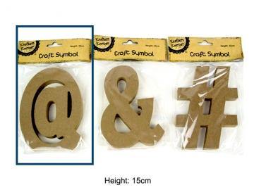 Natural Craft Symbols @ - 15cm