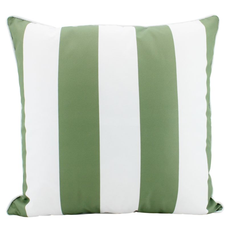Olive Stripe Outdoor Cushion - 50cm x 50cm