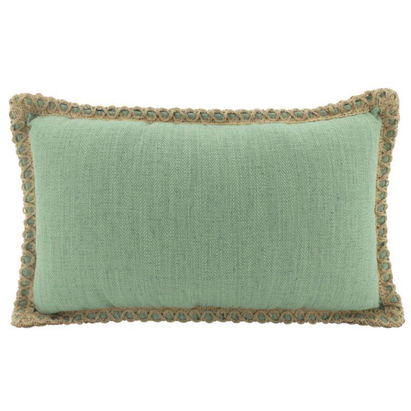 Mist Linen Cushion with Jute - 30cm x 50cm - The Base Warehouse