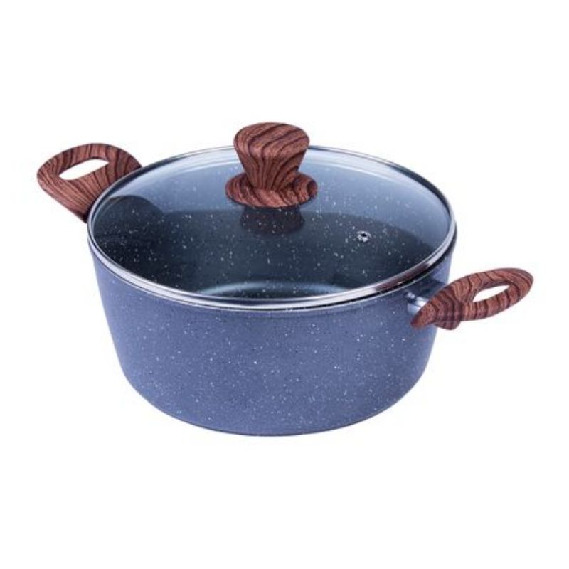 4 Layer Aluminium Non-Stick Casserole Dish with Handles - 24cm