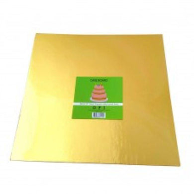 Gold Foil Square Cake Board - 30cm x 4mm - The Base Warehouse