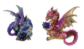 Red/Blue Dragon with Ball - 20cm - The Base Warehouse