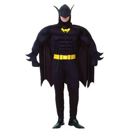 Mens Deluxe Muscle Bat Hero Costume - The Base Warehouse