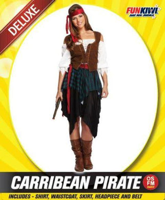 Womens Caribbean Pirate Costume - The Base Warehouse