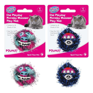 Cat Novelty Play Ball - Monster Series - The Base Warehouse