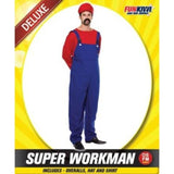 Load image into Gallery viewer, Mens Deluxe Super Red Workman Costume - The Base Warehouse
