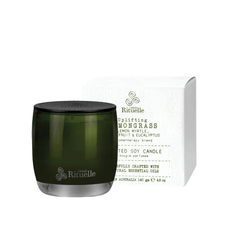 Flourish Organics - Lemongrass, Lemon Myrtle, Grapefruit & Eucalyptus Soy Candle - 140g - The Base Warehouse