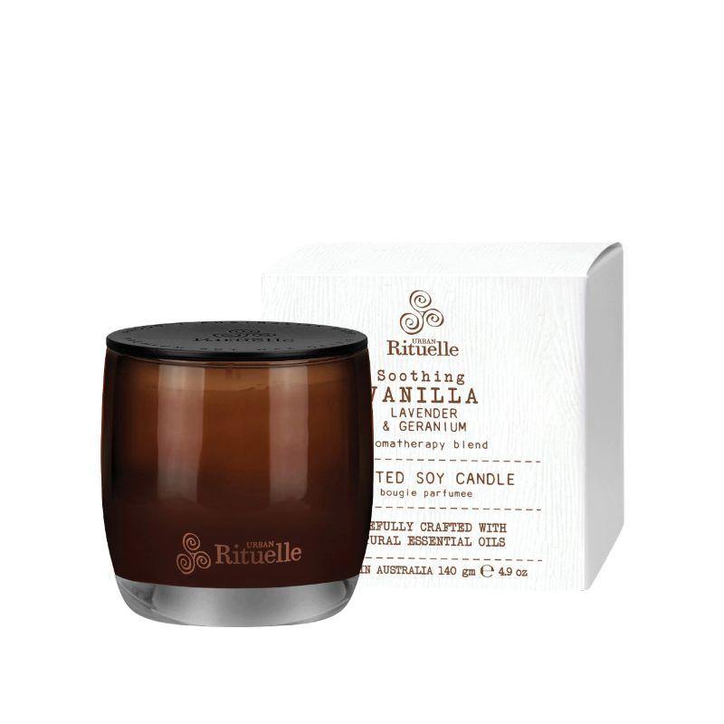 Flourish Organics - Vanilla, Lavender & Geranium Soy Candle - 140g - The Base Warehouse