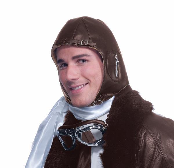 Adult Deluxe Brown Aviator Helmet