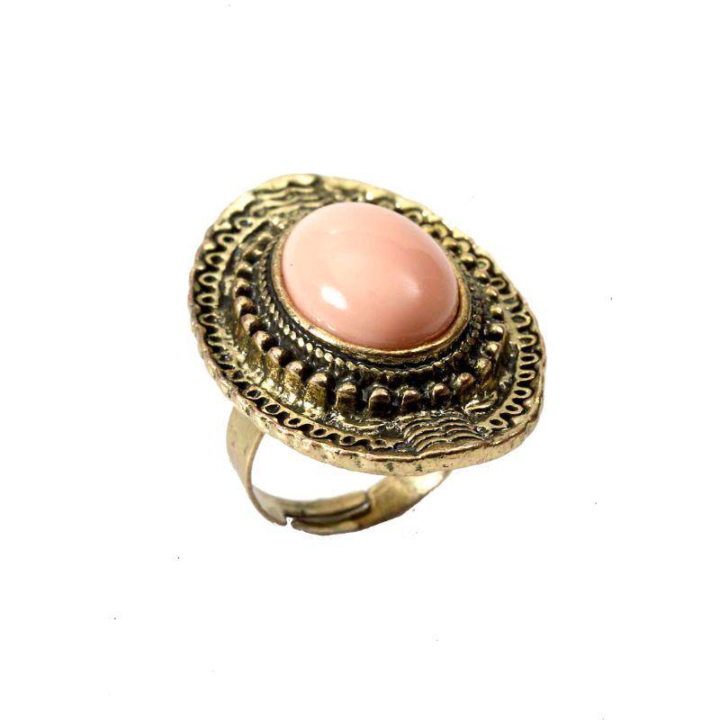 Medieval Pink Stone Ring