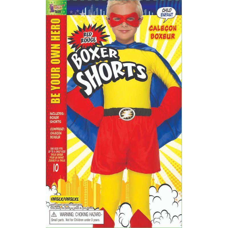 CHILD HERO BOXER SHORTS - RED - The Base Warehouse