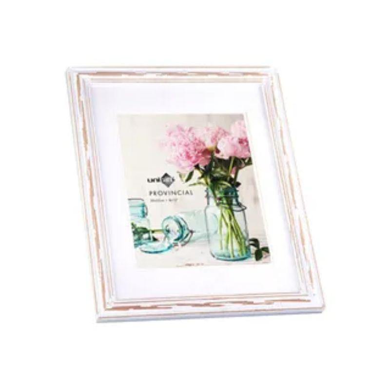 Distress White Wooden Photo Frame - 28cm x 35cm / 20cm x 25cm - The Base Warehouse