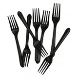 Load image into Gallery viewer, 25 Pack Black Plastic Forks - 18cm - The Base Warehouse