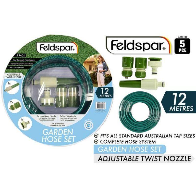5 Piece Garden Hose Set - 12m