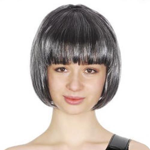Grey Lady Bob Wig with Fringe - The Base Warehouse