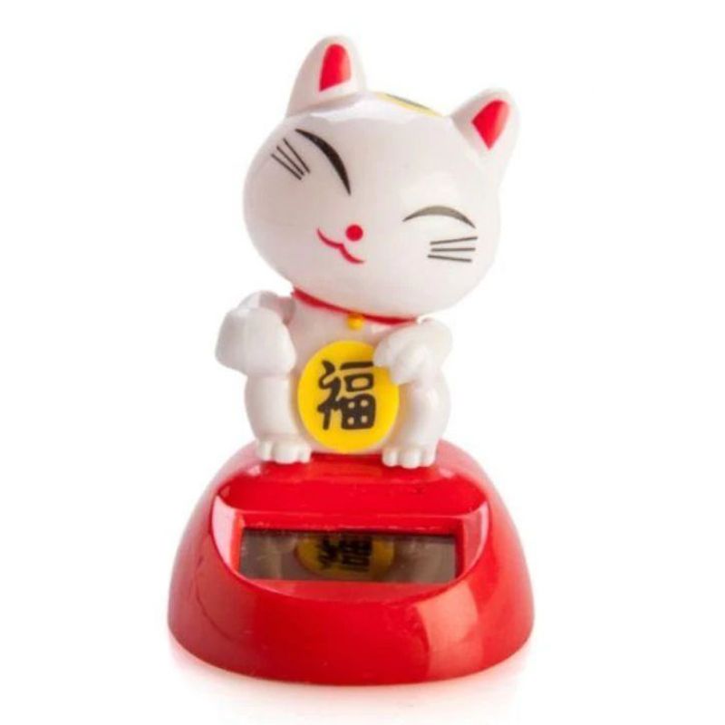 Solar Dancing Lucky Cat - 8cm