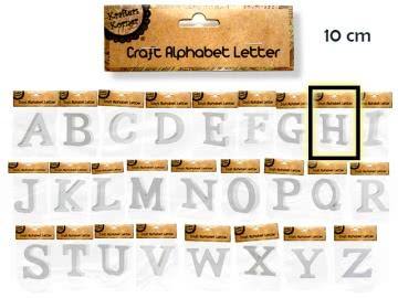 White Alphabet Letter H - 10cm - The Base Warehouse