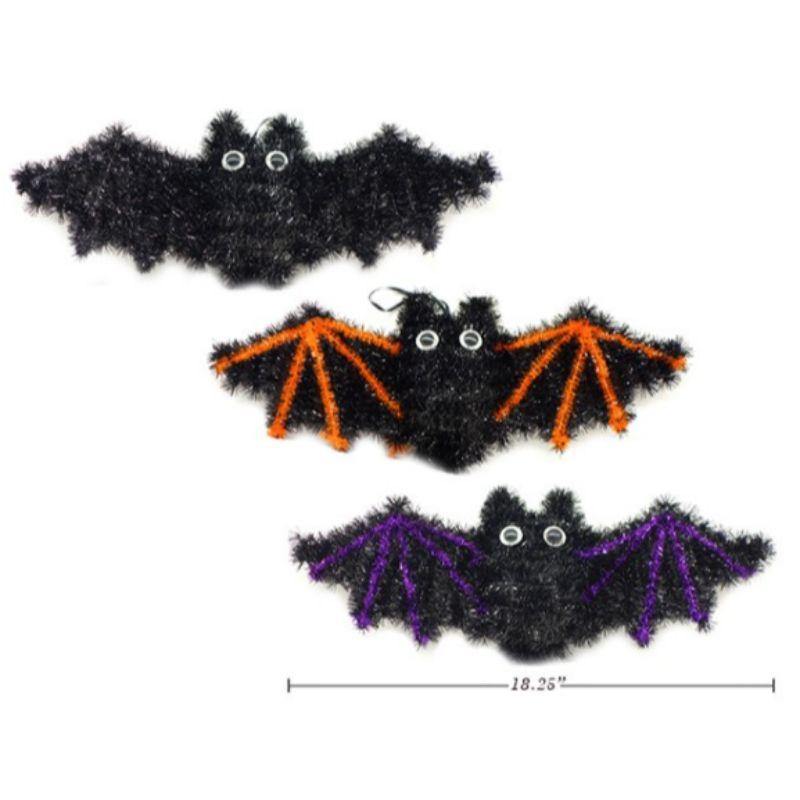 Halloween Hanging Tinsel Bat - 46cm x 19cm - The Base Warehouse