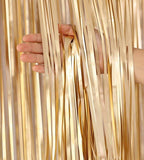 Load image into Gallery viewer, Metallic Gold Matte Tinsel Curtain - The Base Warehouse