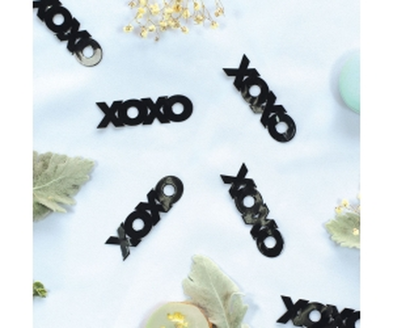 20 Pack Black XOXO Jumbo Foil Confetti