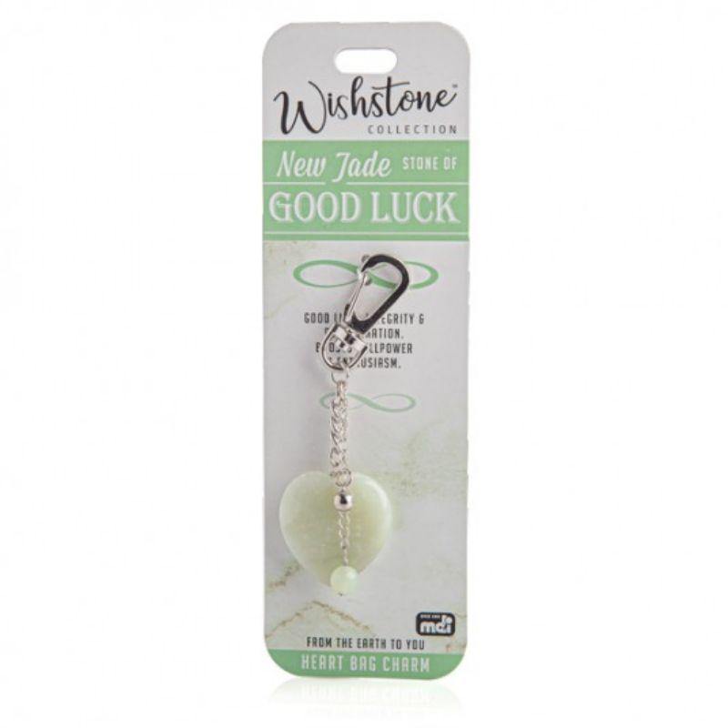 Wishstone Collection New Jade Heart Bag Charm - The Base Warehouse