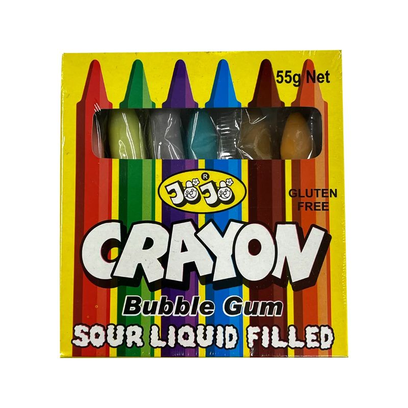 6 Pack JoJo Crayon Bubble Gum - 55g
