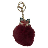Load image into Gallery viewer, Metal Keychain With Plush Ball - 9cm
