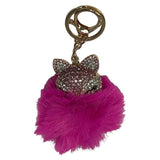 Load image into Gallery viewer, Metal Keychain With Plush Ball - 9cm