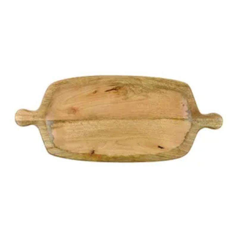 Caden Wood Tray with 2 Handles - 20cm x 48cm - The Base Warehouse