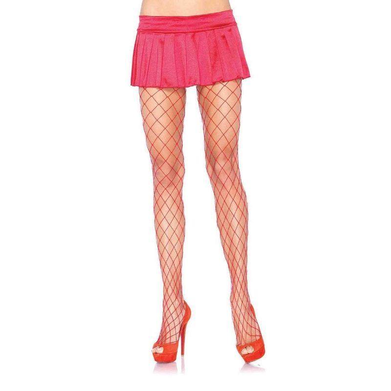 Red Spandex Diamond Pantyhose - OS - The Base Warehouse
