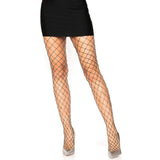 Load image into Gallery viewer, Black/Silver Industrial Net Pantyhose - OS - The Base Warehouse