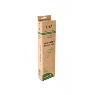LOYAL 10 Pack Biodegradable Green Piping Bags - 46cm - The Base Warehouse