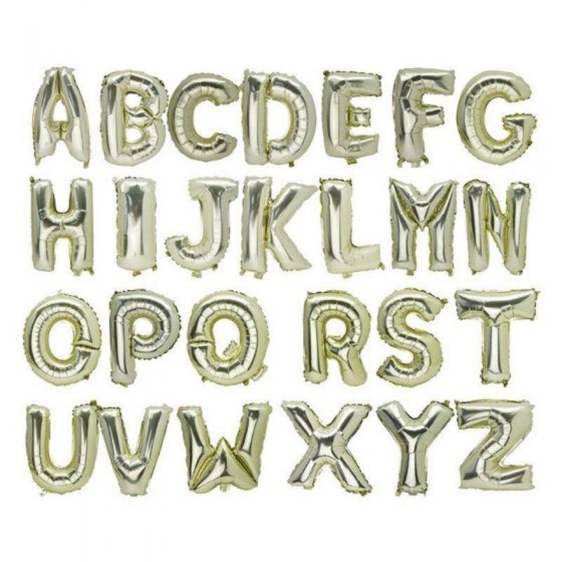 Light Gold Foil Balloon Letter V- 36cm - The Base Warehouse