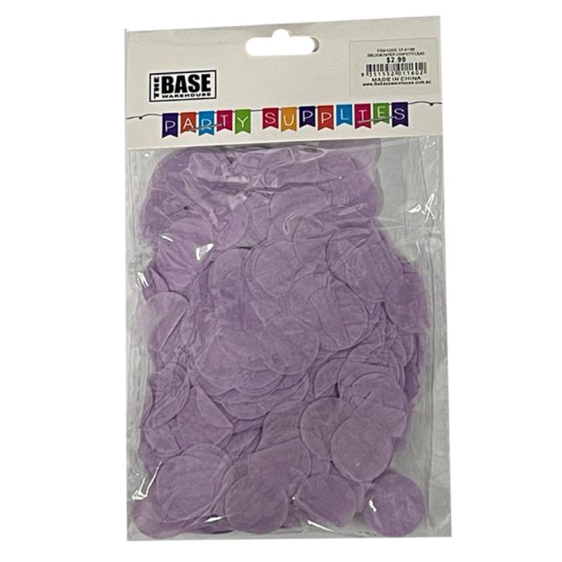 Lilac 2cm Paper Confetti - 20g
