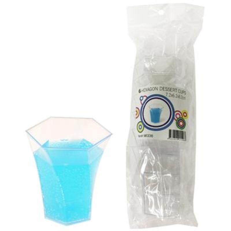 6 Pack Dessert Cups - 7.2cm x 6.2cm x 8.2cm