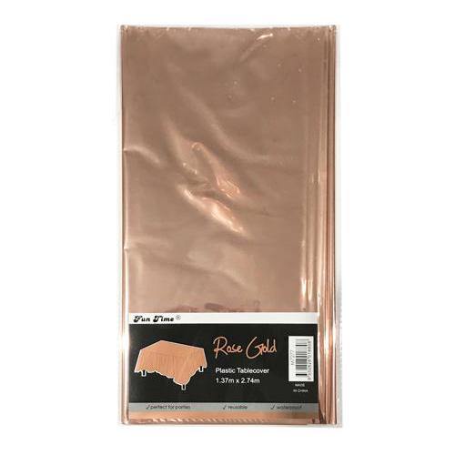 Metallic Rose Gold Tablecover - 1.37m x 2.74m - The Base Warehouse