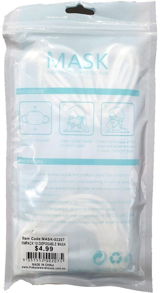 10 Pack Disposable Dust Masks - The Base Warehouse
