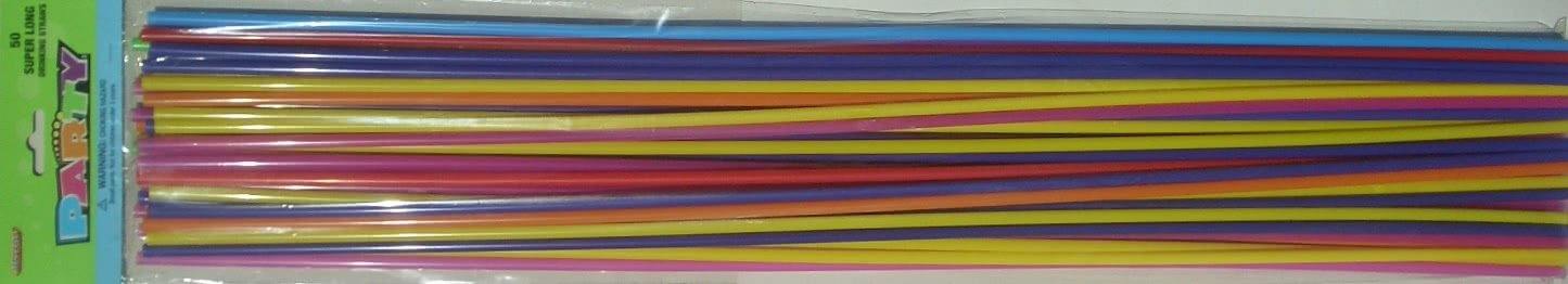 50 Pack Super Long Drinking Straws - 70cm - The Base Warehouse