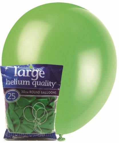 25 Pack Jade Green Latex Balloons - 30cm - The Base Warehouse