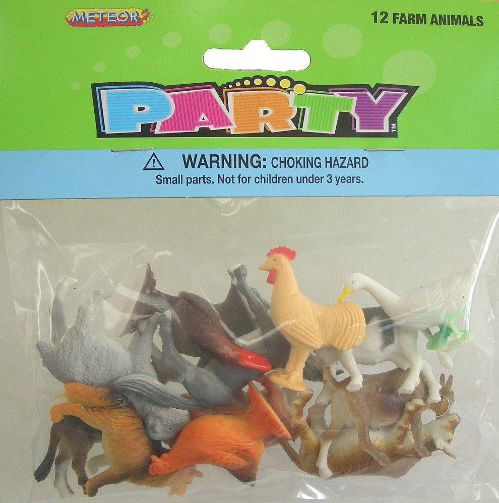 12 Pack Mini Farm Animals