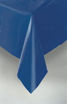 Navy Blue Plastic Rectangle Tablecover - 137cm x 274cm