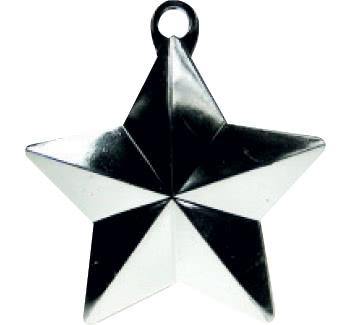 Silver Glitz Star Balloon Weight - The Base Warehouse