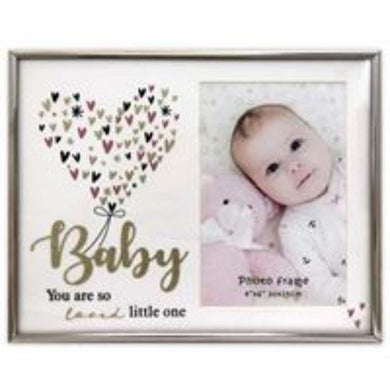 Baby Girl Glitter Photo Frame - 29cm x 15cm - The Base Warehouse