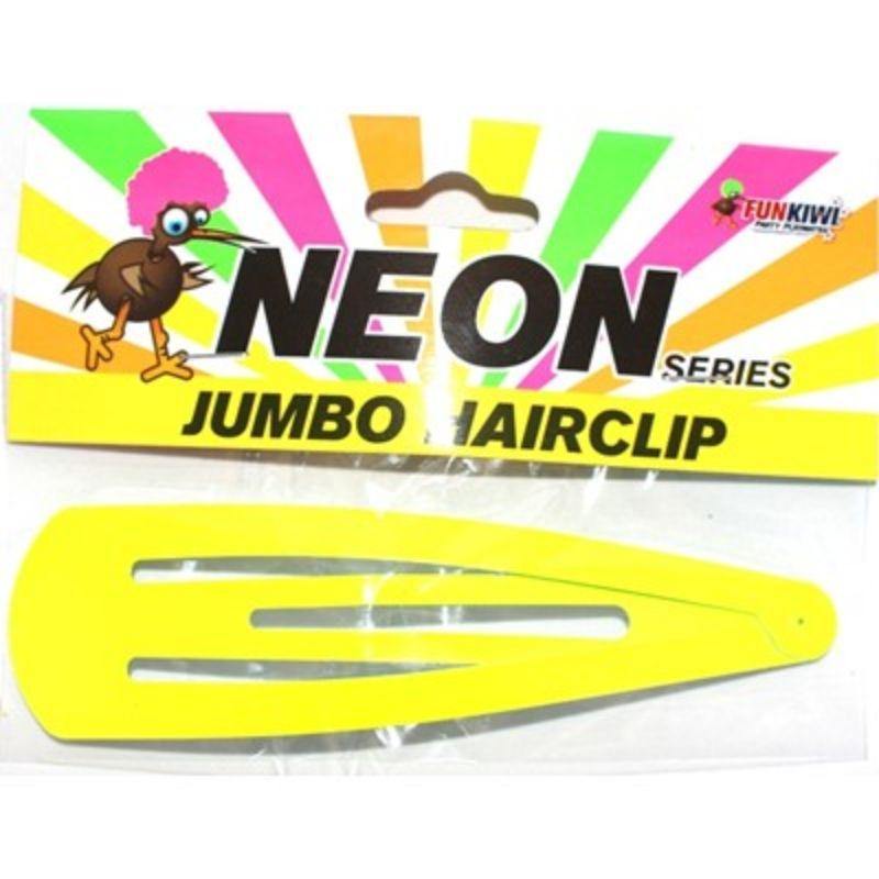 Neon Yellow Jumbo Hair Clip - The Base Warehouse