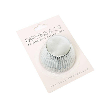50 Pack Silver Foil Baking Cups - 44mm - The Base Warehouse