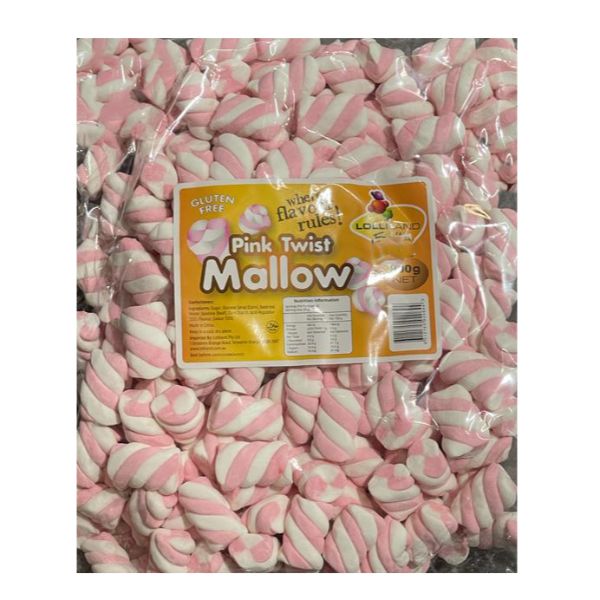 Pink & White Twist Mallow - 800g