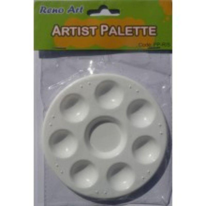 8 Well Round Plastic Palette - 11.7cm - The Base Warehouse