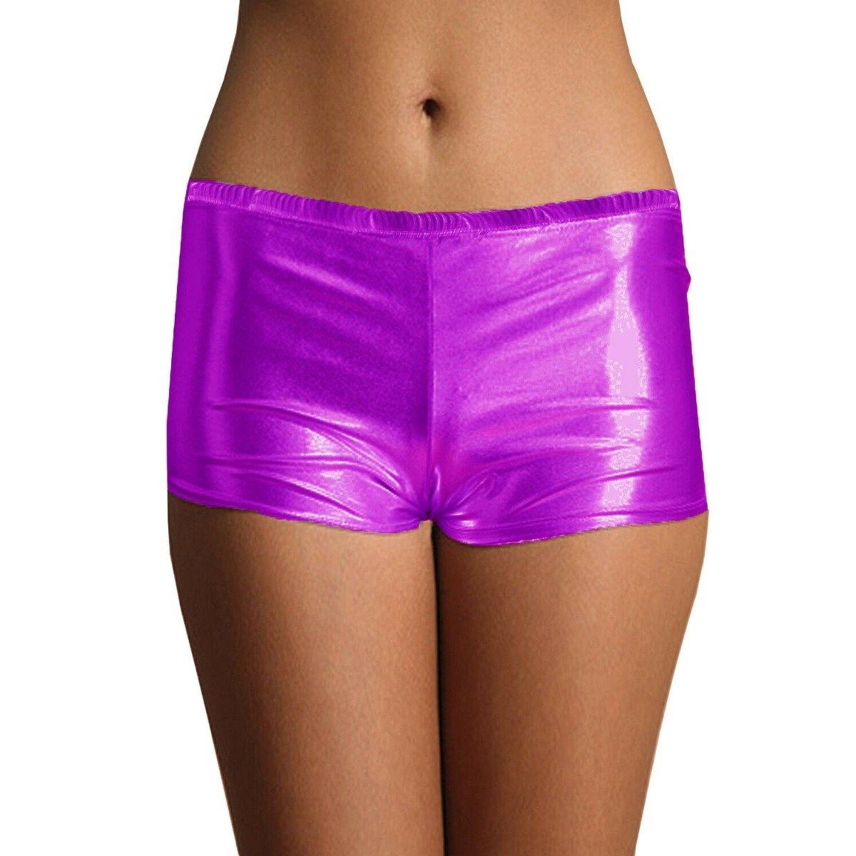 Purple Metallic Shorts