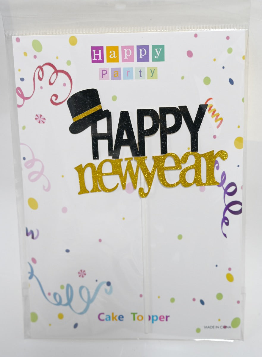 Happy New Year Tall Cake Topper